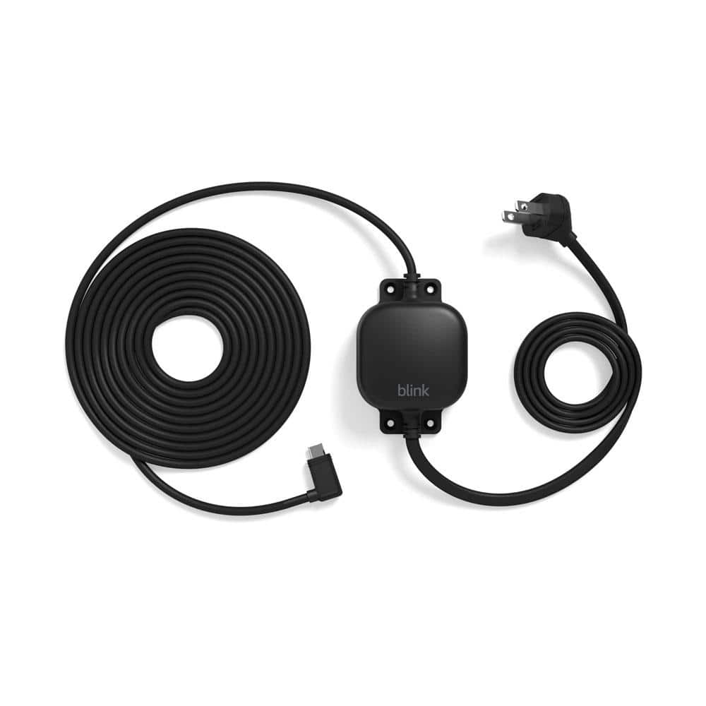 Blink Weather Resistant 13 ft Power Adapter for Blink Mini 2 Security Camera and Blink Outdoor 4 Camera Systems (Black)
