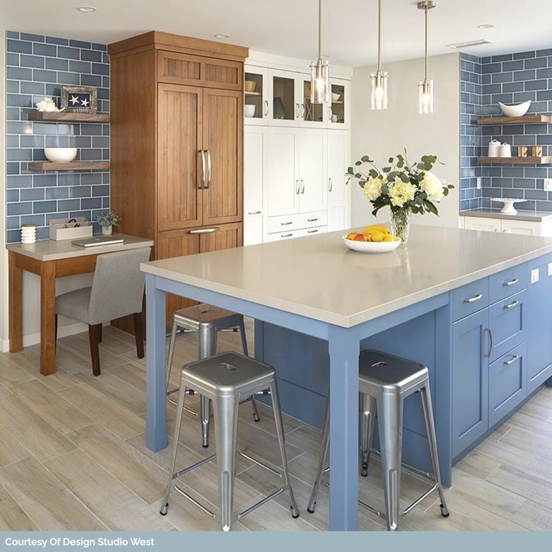 Vector Azul Blue 4x8 Polished Ceramic Subway Wall Tile