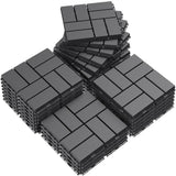 Afoxsos 12 ft. x 12 ft. Plastic Interlocking Deck Tiles Waterproof in Blue (27 Per Pack)