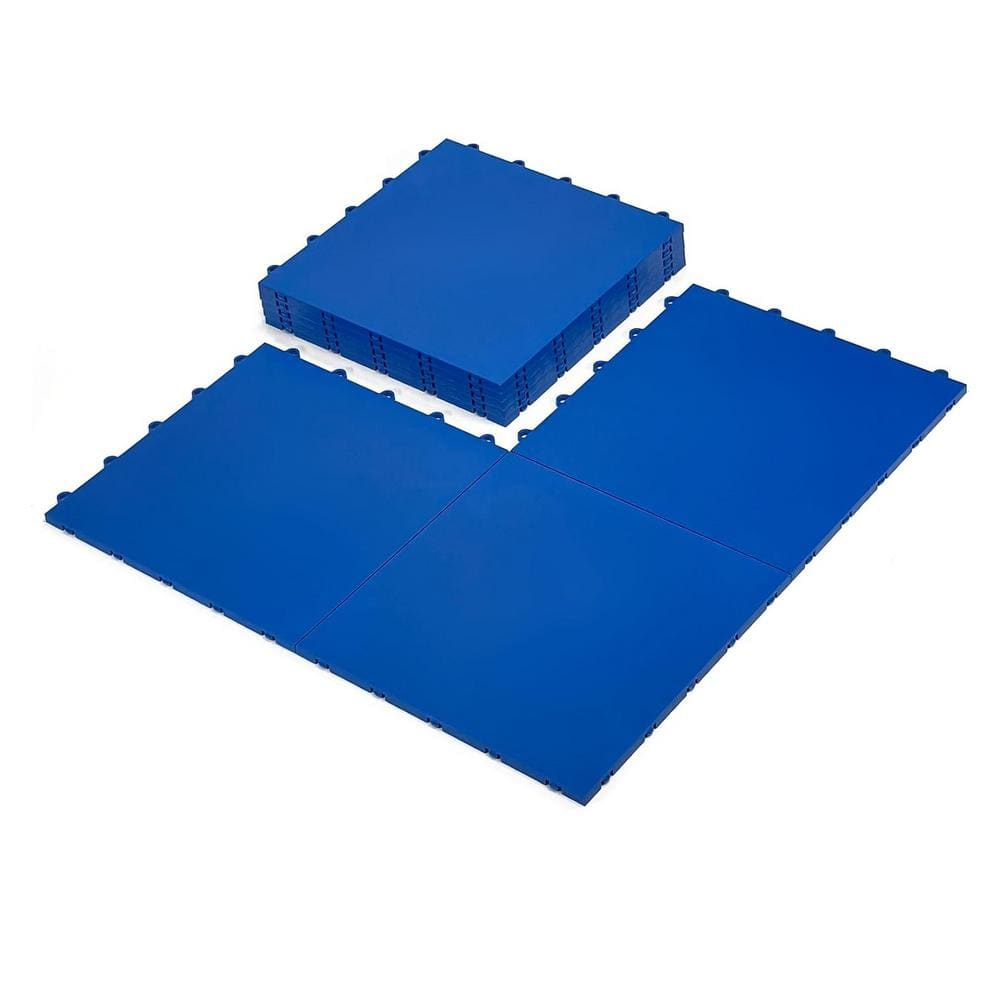 Afoxsos 14 ft. x 14 ft. High Durability Colored Flooring Tiles Interlocking Versatile Surface Deck Tiles in Blue (8 Per Pack)