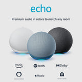 Amazon Echo (4th Gen) with Premium Sound, Smart Home Hub, and Alexa - Twilight Blue