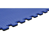 Norsk 24 sq ft Interlocking Foam Floor Mat, 6-Pack, Reversible Black/Blue