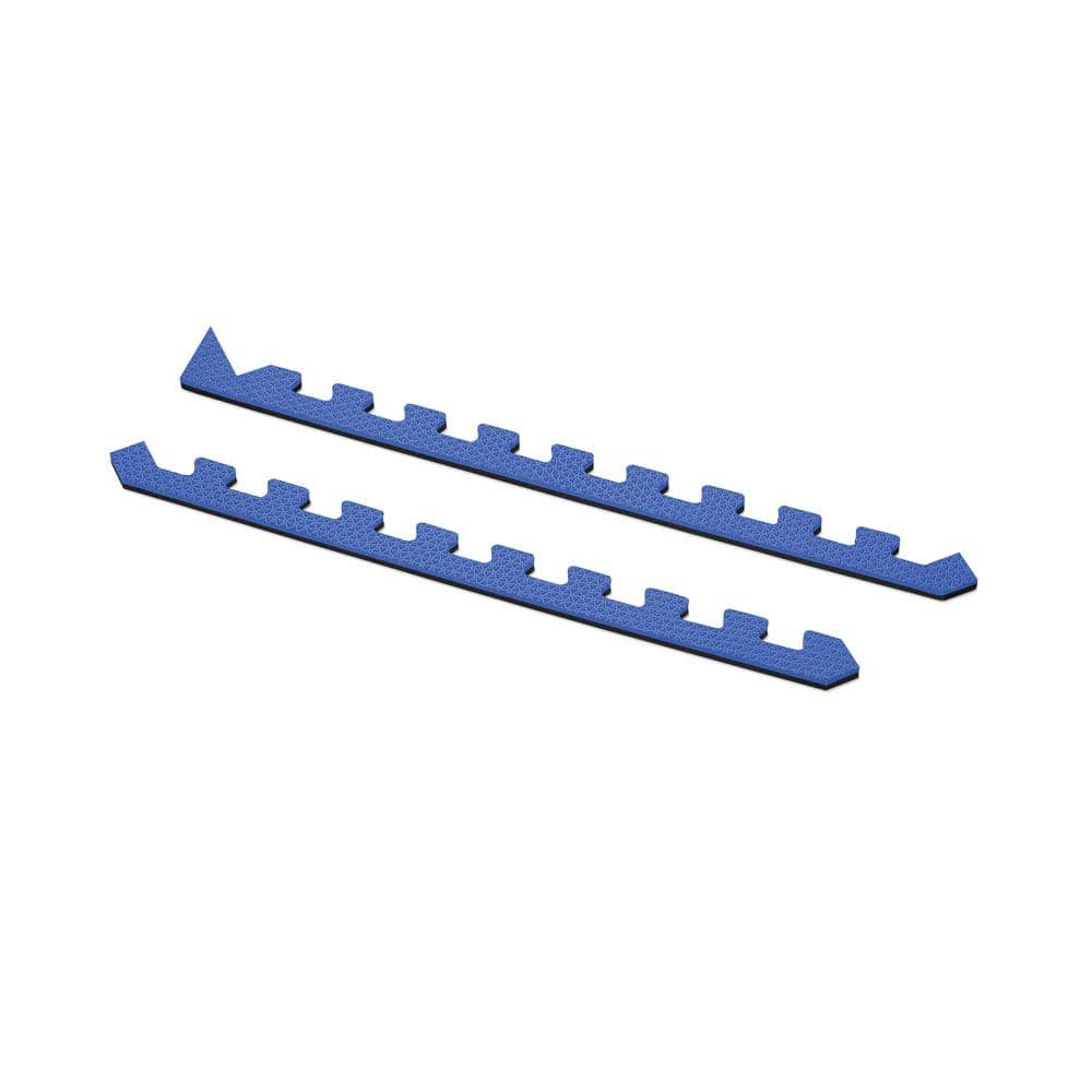 Norsk 24 sq ft Interlocking Foam Floor Mat, 6-Pack, Reversible Black/Blue