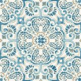 FloorPops Blue 2.76-mil x 12-in W x 12-in L Water Resistant Peel and Stick Vinyl Tile Flooring