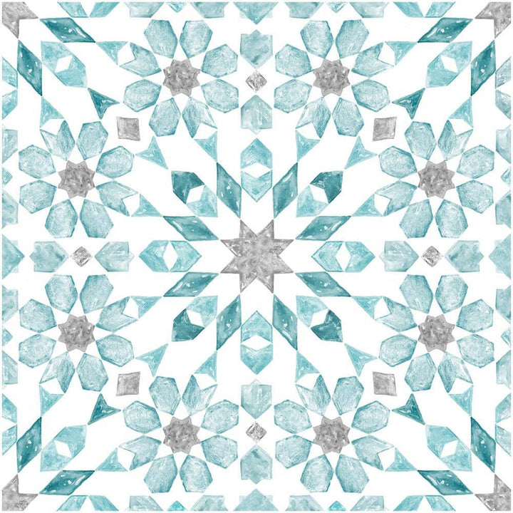FloorPops Radiance Peel and Stick Floor Tiles, 12 in. x 12 in., Blue Pattern (20 Tiles, 20 sq. ft.)