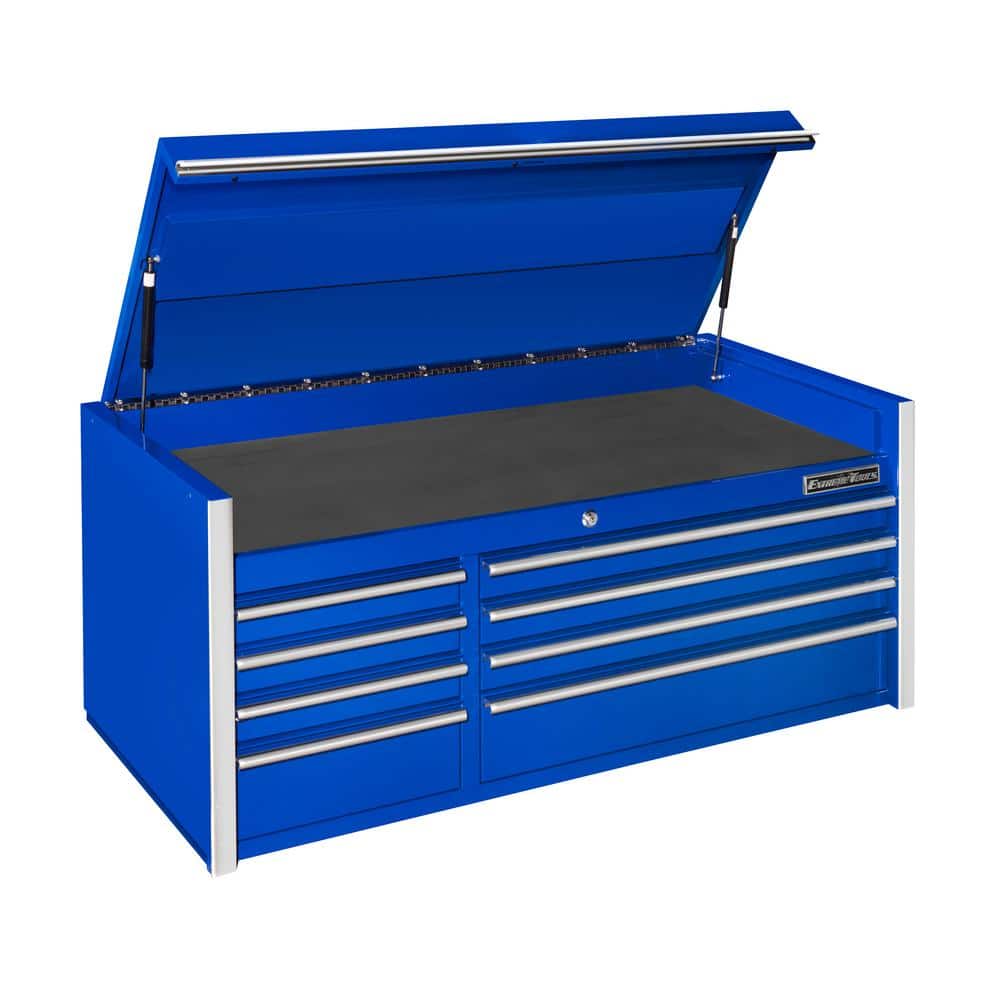 Extreme Tools THD Series 55 in. W x 22 in. D 8-Drawer Top Chest in Blue