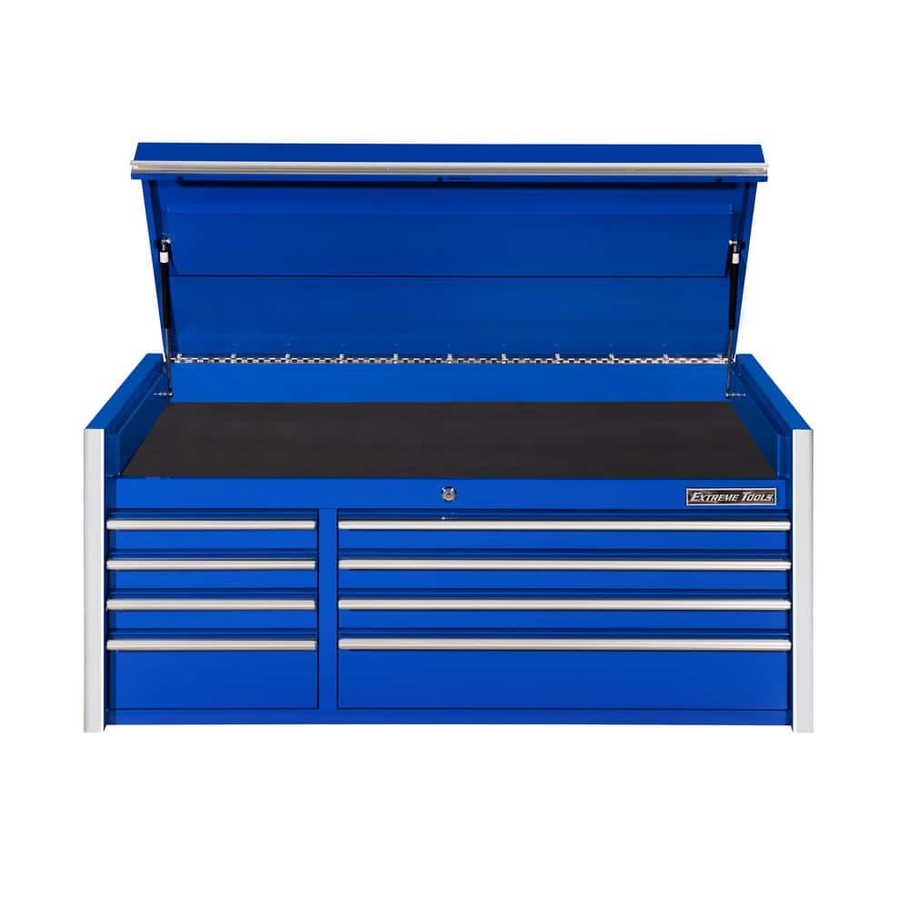 Extreme Tools THD Series 55 in. W x 22 in. D 8-Drawer Top Chest in Blue