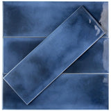 Ivy Hill Tile Piston Camp Blue 4 in. x 12 in. 7mm Glazed Ceramic Subway Wall Tile (34-piece, 10.97 sq. ft. per Box)