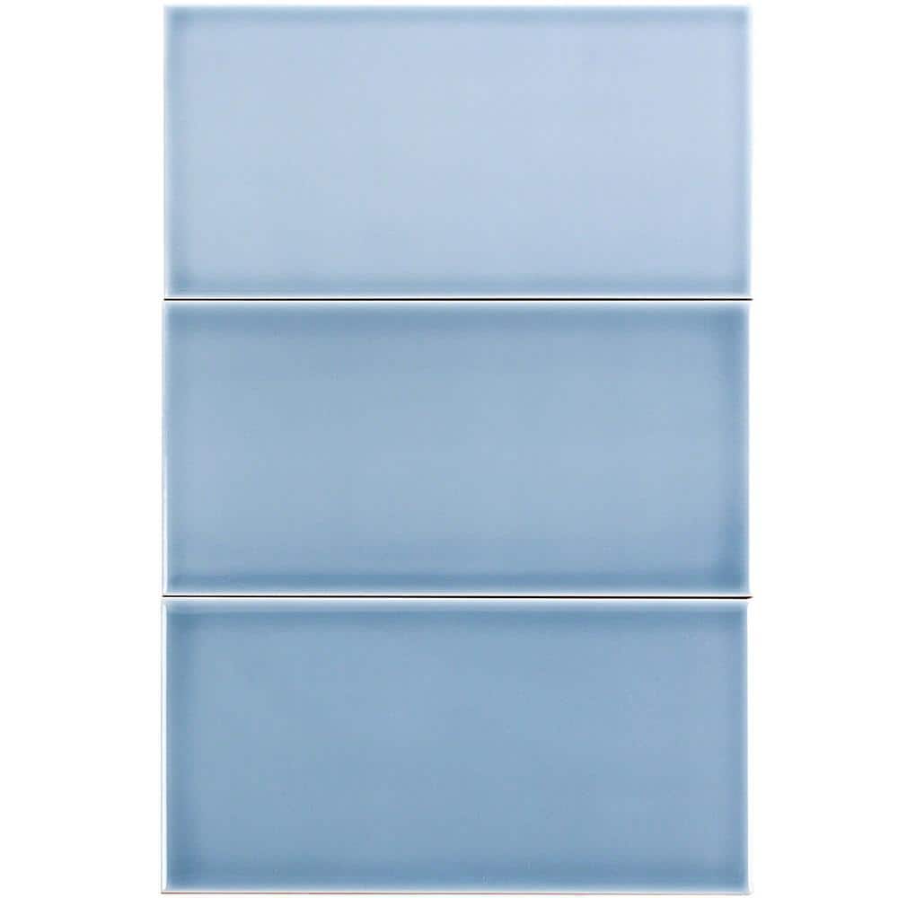 Ivy Hill Tile Magnitude Blue 4 in. x 8 in. x 7.5mm Polished Ceramic Subway Wall Tile (68 pieces / 14.63 sq. ft. / box)