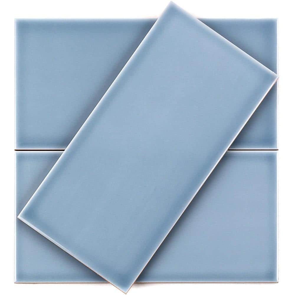 Ivy Hill Tile Magnitude Blue 4 in. x 8 in. x 7.5mm Polished Ceramic Subway Wall Tile (68 pieces / 14.63 sq. ft. / box)