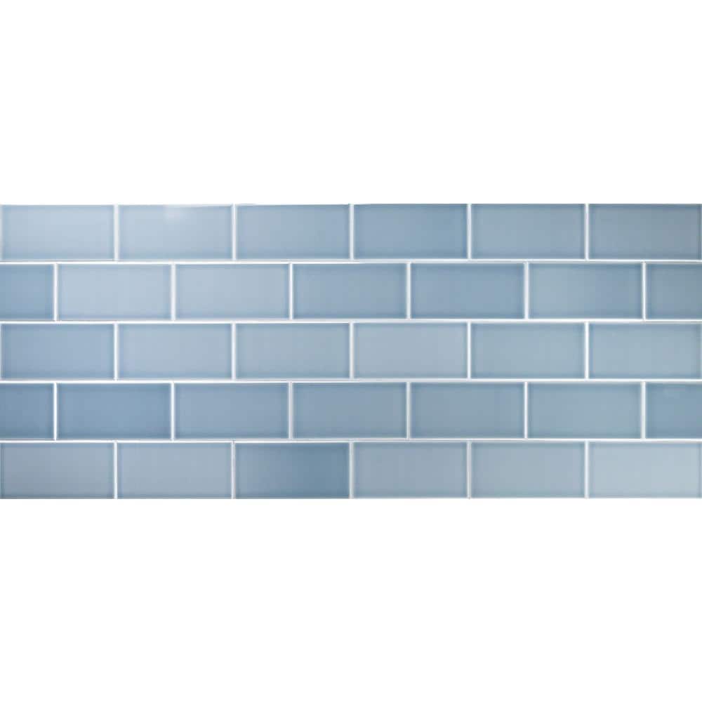 Ivy Hill Tile Magnitude Blue 4 in. x 8 in. x 7.5mm Polished Ceramic Subway Wall Tile (68 pieces / 14.63 sq. ft. / box)