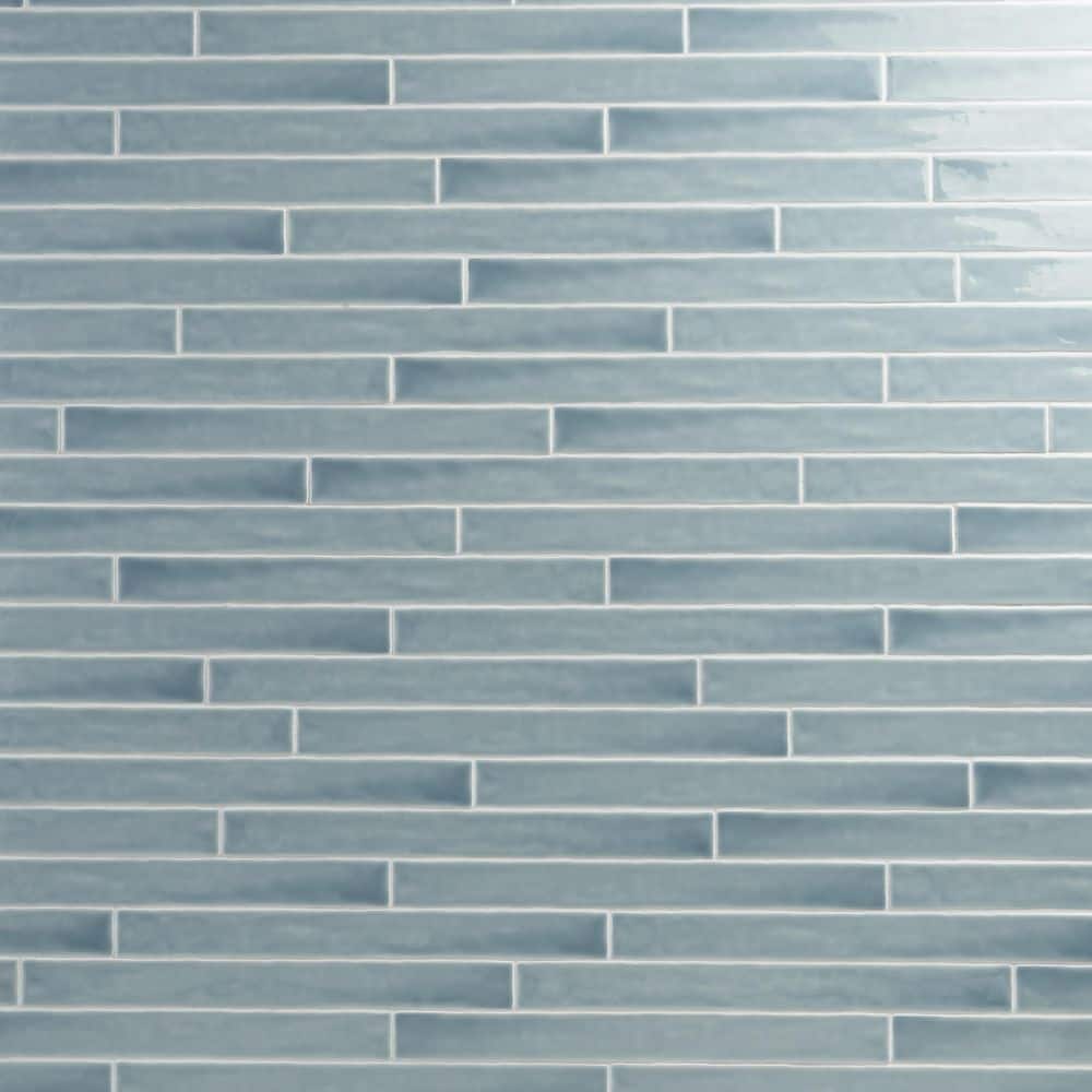 Ivy Hill Tile Nantucket Blue 2 in. x 20 in. Polished Ceramic Wall Tile (5.38 sq. ft./Case)