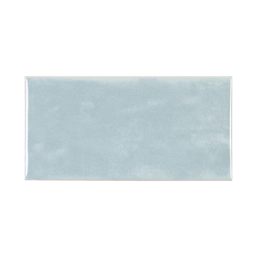 Jeffrey Court Aquamarine Blue 3 in. x 6 in. Glossy Textured Ceramic Wall Tile (10 sq. ft. / Case)