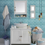 Jeffrey Court Aquamarine Blue 3 in. x 6 in. Glossy Textured Ceramic Wall Tile (10 sq. ft. / Case)