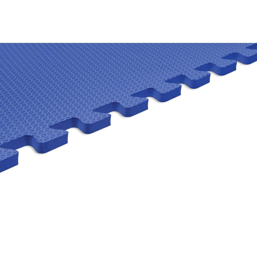 Norsk Blue 24 in. x 24 in. EVA Foam Non-Toxic Solid Color Interlocking Tiles (96 sq. ft. - 24 tiles)