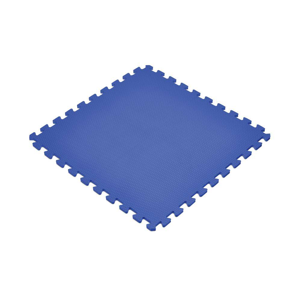 Norsk Blue 24 in. x 24 in. EVA Foam Non-Toxic Solid Color Interlocking Tiles (120 sq. ft. - 30 tiles)