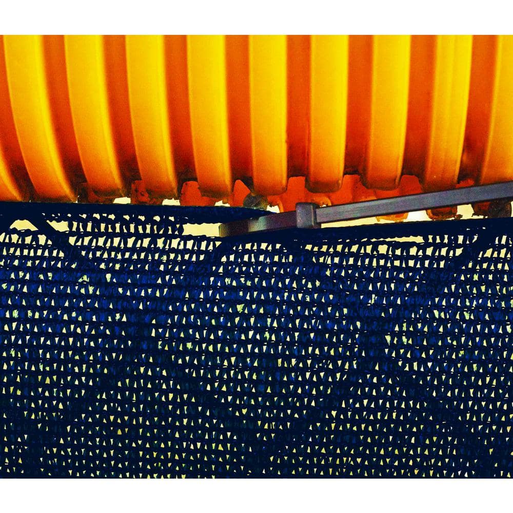 68 in. x 50 ft. Blue Mesh Fabric Privacy Fence Screen with Integrated Button Hole