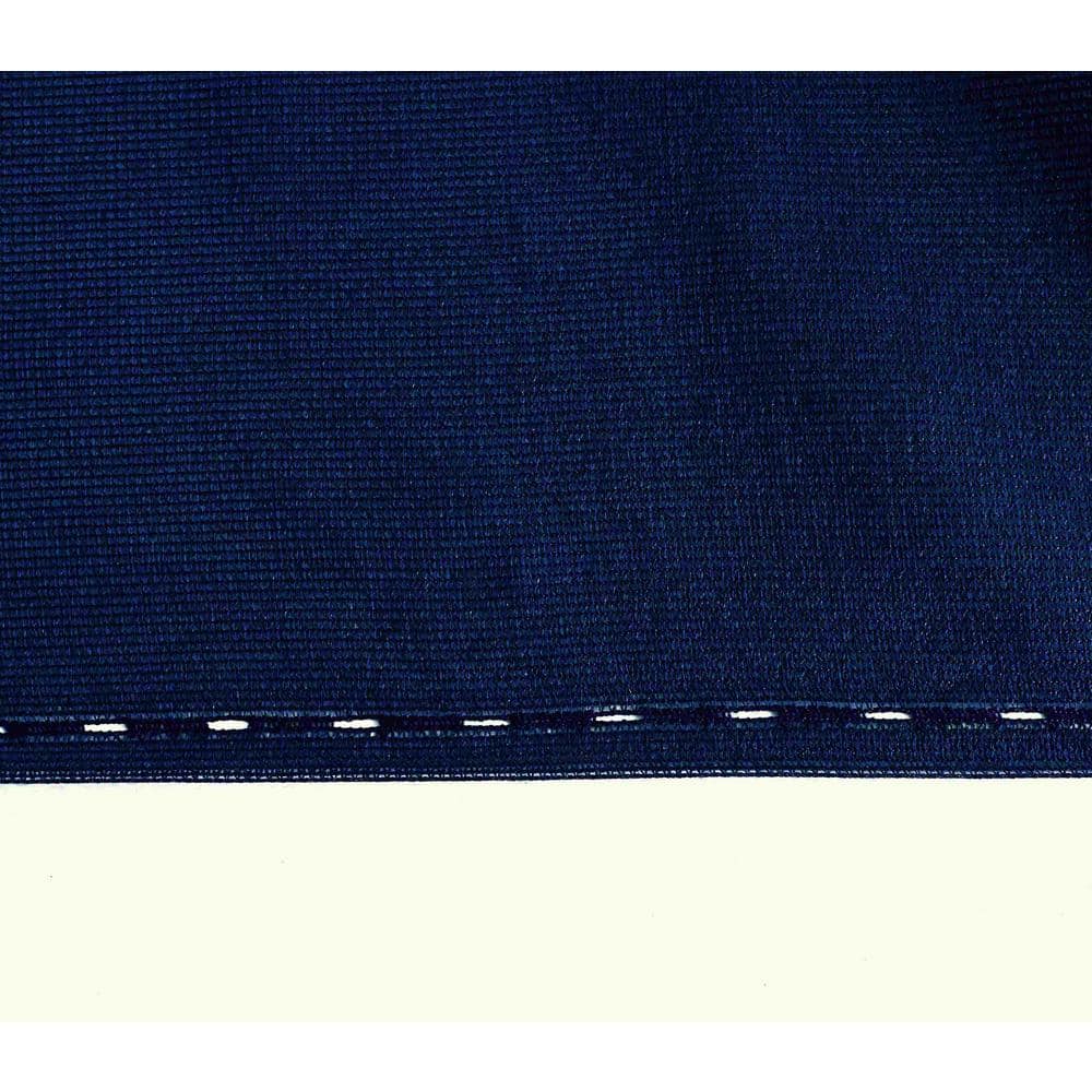 68 in. x 50 ft. Blue Mesh Fabric Privacy Fence Screen with Integrated Button Hole