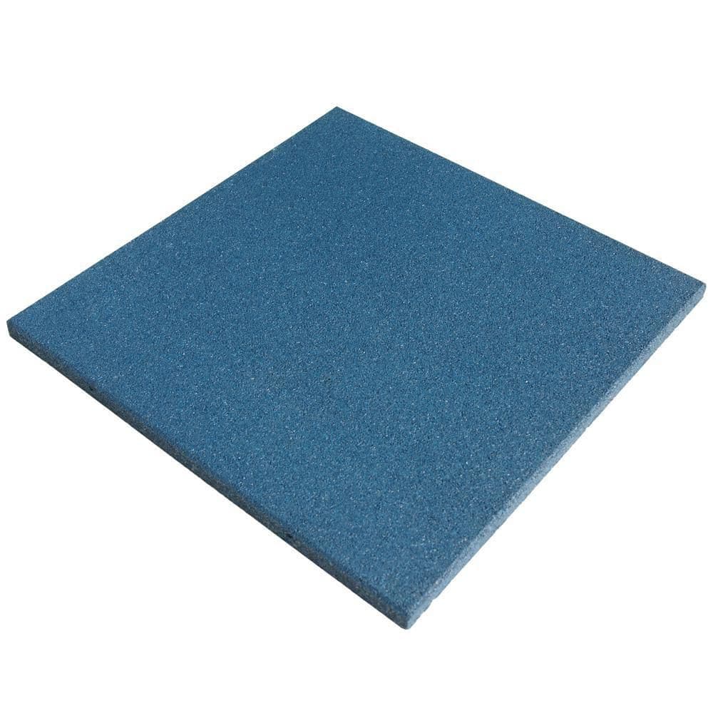 Rubber-Cal Eco-Sport 3/4 in. x 20 in. x 20 in. Blue Interlocking Rubber Tiles (5-Pack, 14 sq. ft.)