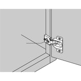 Blum Compact 1/2 in. Overlay Face-Frame Cabinet Hinge, Wrap-Around, Nickel – 2-Pack