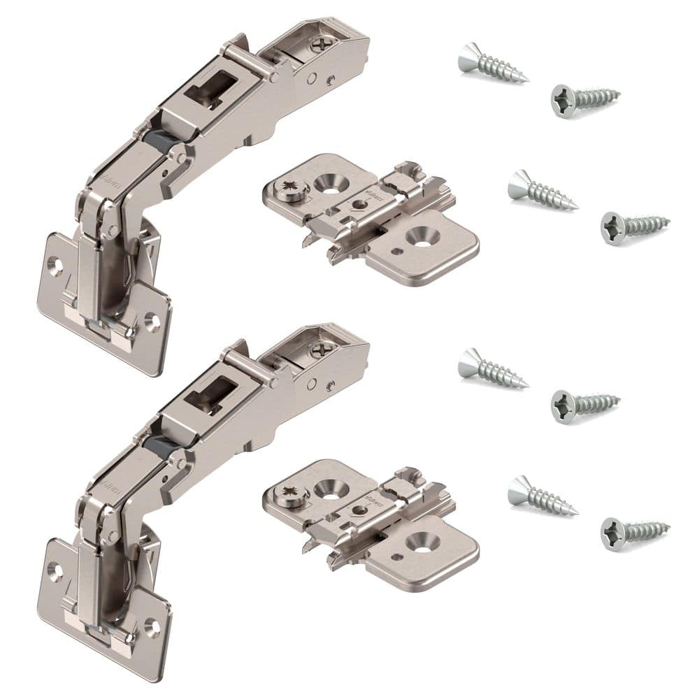 Blum CLIP Top Full Overlay Frameless Cabinet Bi-Fold Hinges, 35 mm, Spring-Closing (2-Pack)