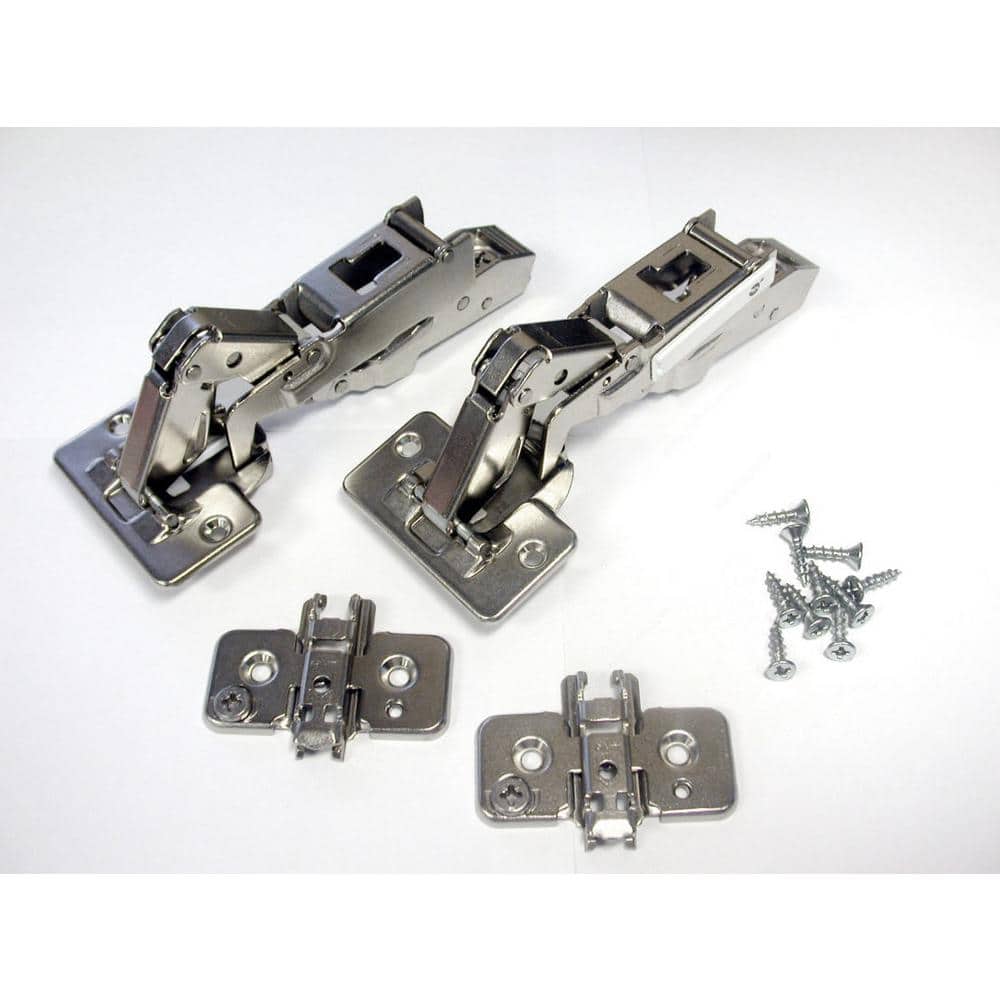 Blum CLIP Top Full Overlay Frameless Cabinet Bi-Fold Hinges, 35 mm, Spring-Closing (2-Pack)