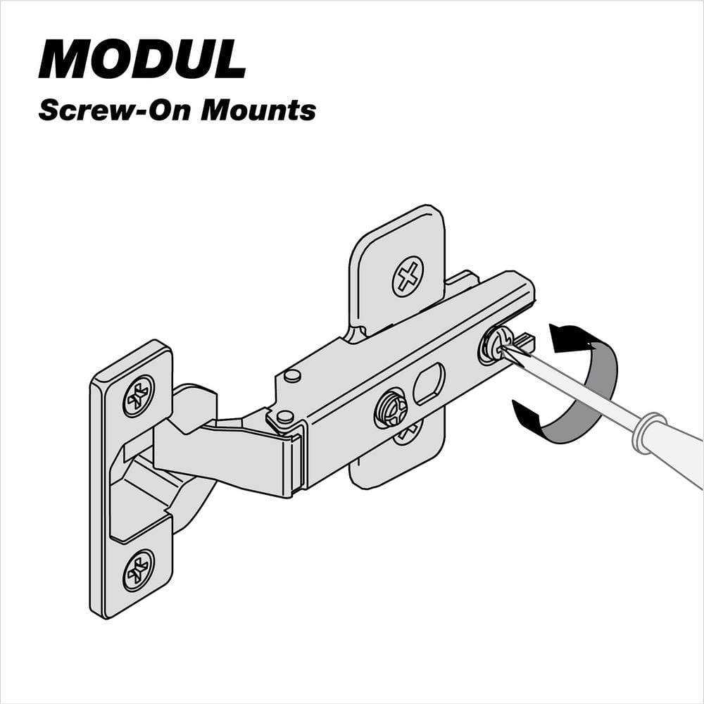 Blum MODUL 35 mm Frameless Full Overlay Euro Hinge – Spring Closing, Nickel Finish