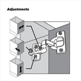 Richelieu Blum Modul Full Inset Frameless Cabinet Hinges, 35 mm, Nickel (2-Pack)