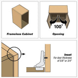 Blum MODUL 35 mm Frameless Full Inset Euro Cabinet Hinge, Spring-Closing