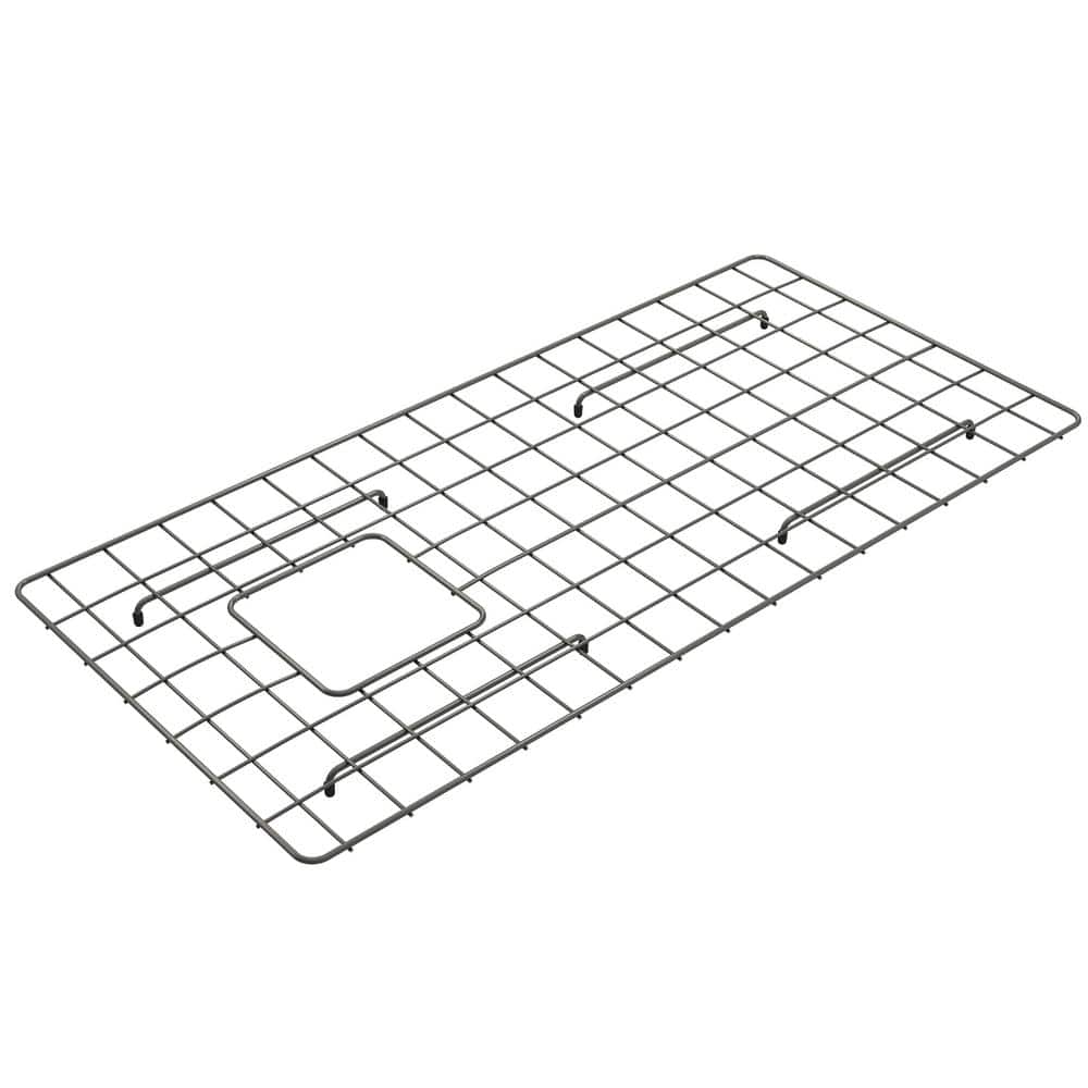 BOCCHI 33 in. Bottom Grid Gun Metal for 36 in. Single Bowl Sink