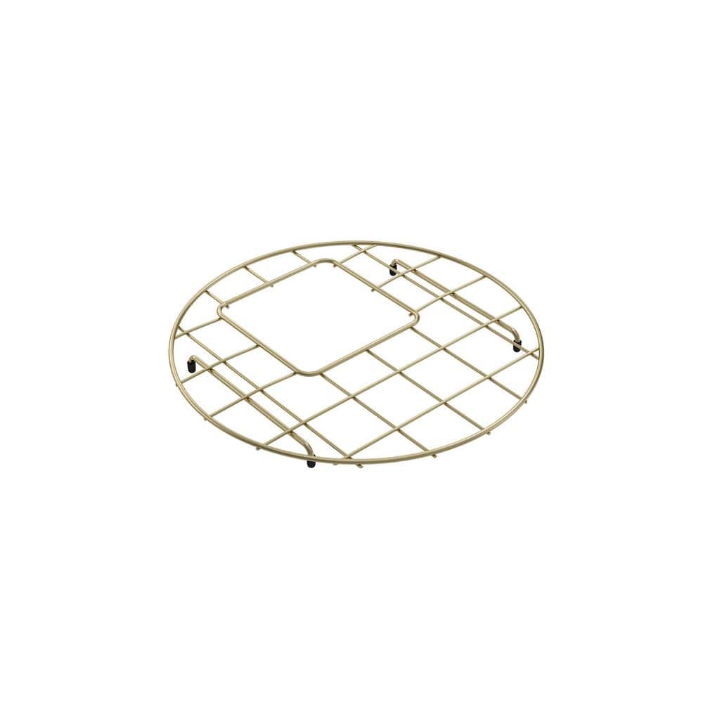 BOCCHI 14 in. Brushed Gold Bottom Grid for 18 in. Single Bowl Sink