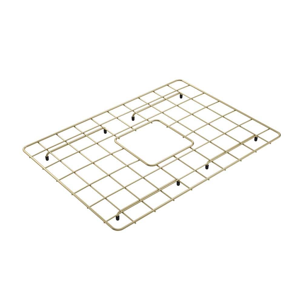 BOCCHI Brushed Gold Stainless Steel Sink Bottom Grid - 21.25 in. x 15.25 in.