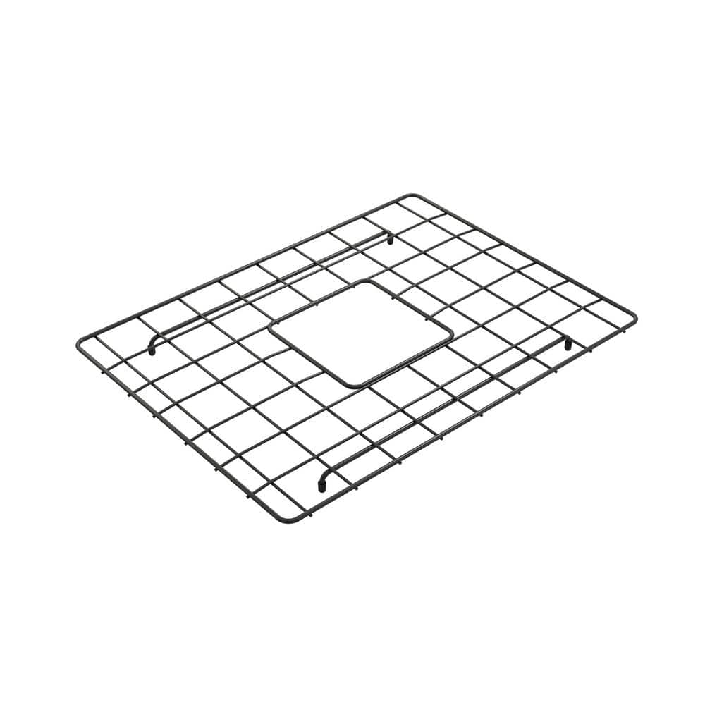 BOCCHI Protective Matte Black Bottom Grid for 24 in. Single Bowl Sink