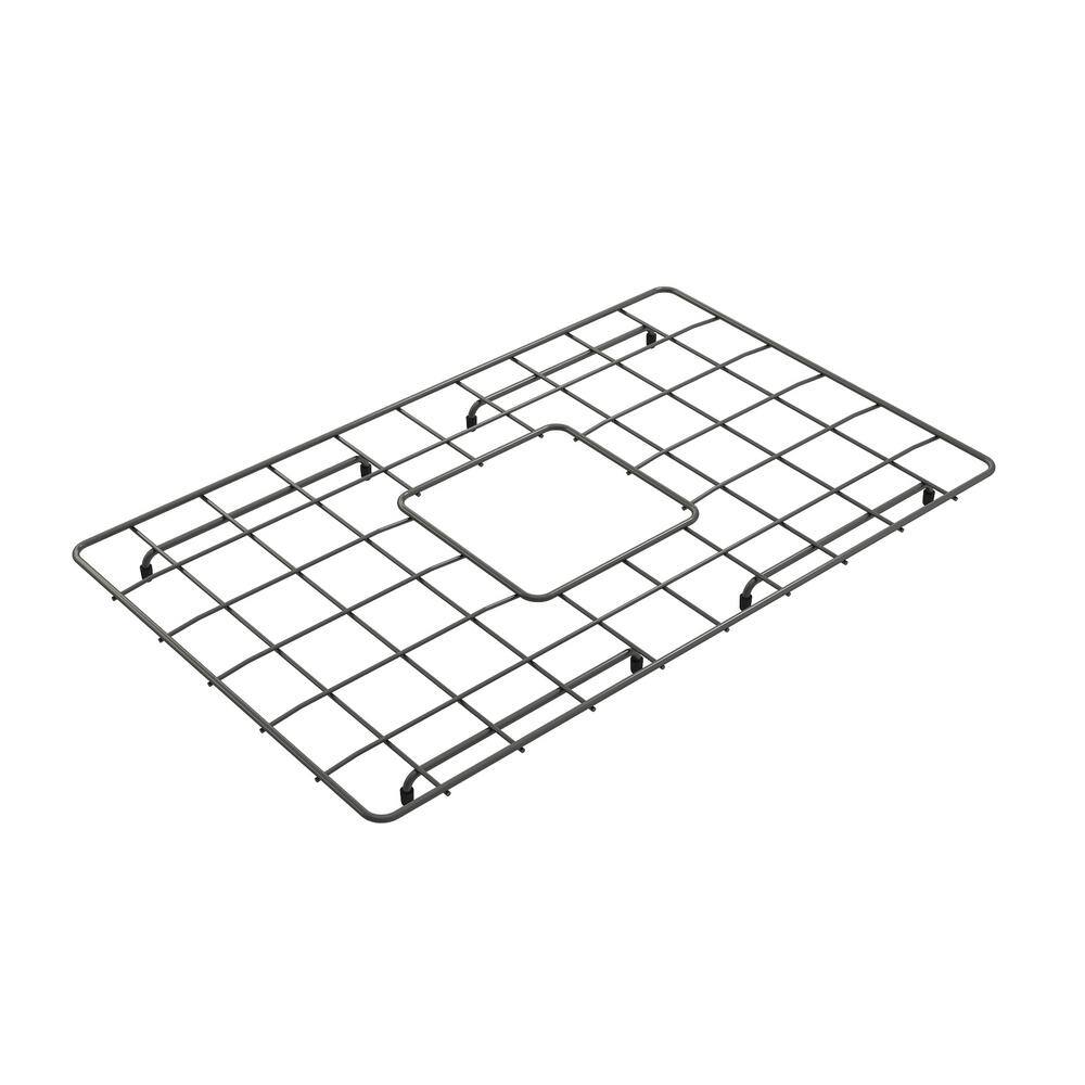 BOCCHI Gun Metal Bottom Grid for 27 in. Single Bowl Sink