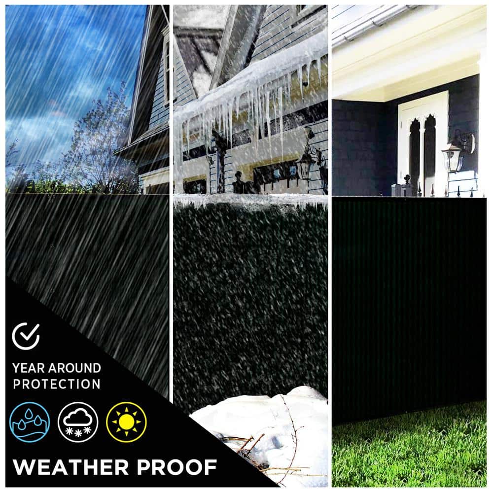 BOEN 6 ft X 20 ft Black Privacy Fence Screen Netting Mesh with Reinforced Grommet for Chain link Garden Fence