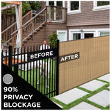 BOEN 6 ft. x 20 ft. Beige Privacy Fence Screen Netting Mesh with Reinforced Grommet for Chain link Garden Fence