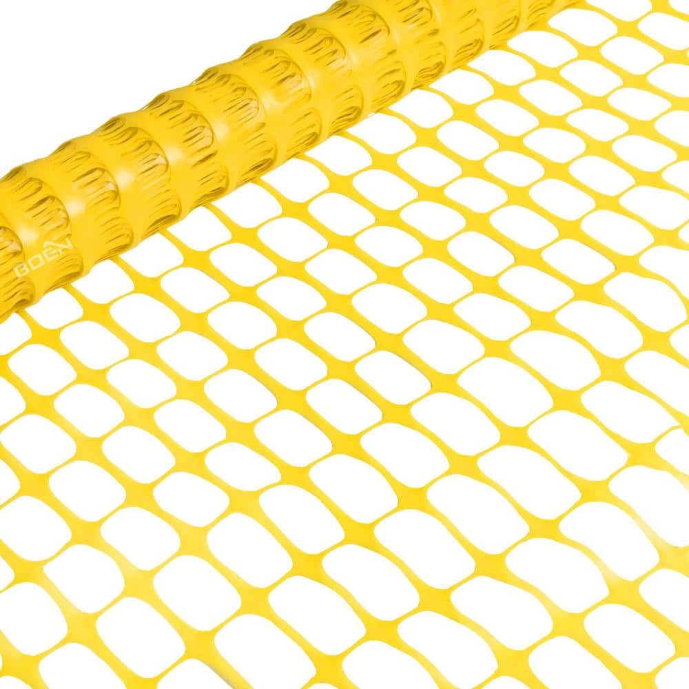 BOEN 4 ft. x 50 ft. Yellow Construction Snow/Safety Barrier Fence