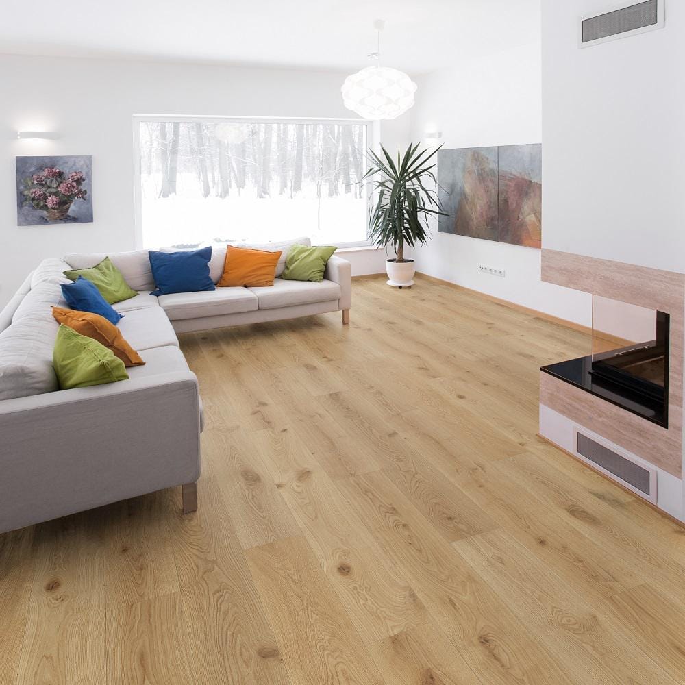Selkirk Bold Cambridge Oak 5/8 in. T x 7.5 in. W Tongue and Groove Wire Brushed Engineered Hardwood Flooring (31.1 sq.ft./case)