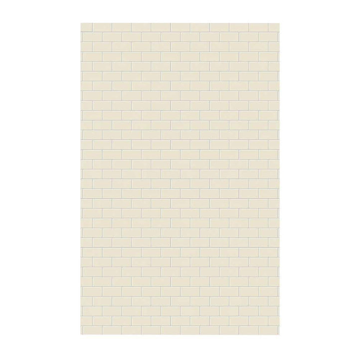 Swan Subway Tile 62 in. x 96 in. 1-Piece Easy Up Adhesive Shower Panel in White