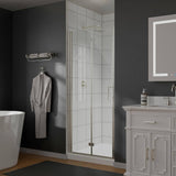 Boosicavelly 32 in. W x 72 in. H Bifold Semi-Frameless Shower Door in Brushed Nickel Finish with Clear Glass