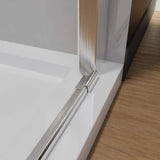 Boosicavelly 32 in. W x 72 in. H Bifold Semi-Frameless Shower Door in Brushed Nickel Finish with Clear Glass