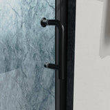 Boosicavelly 32 in. W x 72 in. H Bifold Semi-Frameless Shower Door in Matte Black Finish with Clear Glass