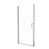 Boosicavelly 34 In. W x 72 In. H Pivot Semi-Frameless Pivot Shower Door in Chrome with Clear Glass