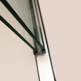 Boosicavelly 50 in. W x 76 in. H Double Sliding Semi-Frameless Shower Door in Brushed Nickel Finish with Glass