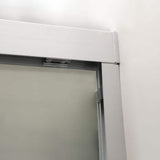 Boosicavelly 50 in. W x 76 in. H Double Sliding Semi-Frameless Shower Door in Brushed Nickel Finish with Glass