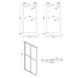 Boosicavelly 50 in. W x 76 in. H Double Sliding Semi-Frameless Shower Door in Brushed Nickel Finish with Glass