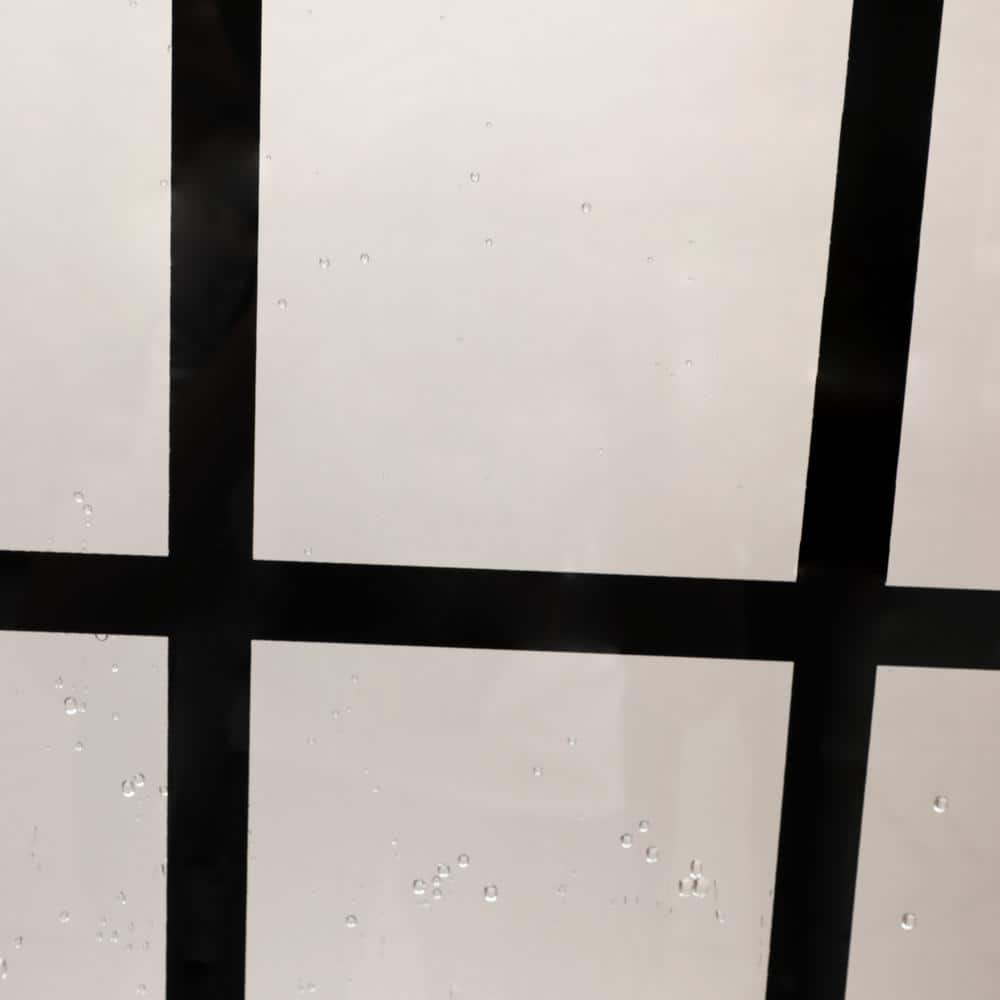 Boosicavelly 38.5 in. W x 72 in. H Fixed Framed Shower Door in Matte Black with Tempered Glass