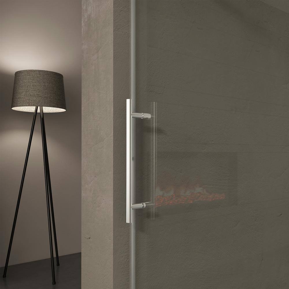 Boosicavelly 56-60 in. W x 76 in. H Sliding Frameless Shower Door in Chrome Finish with Clear Tempered Glass