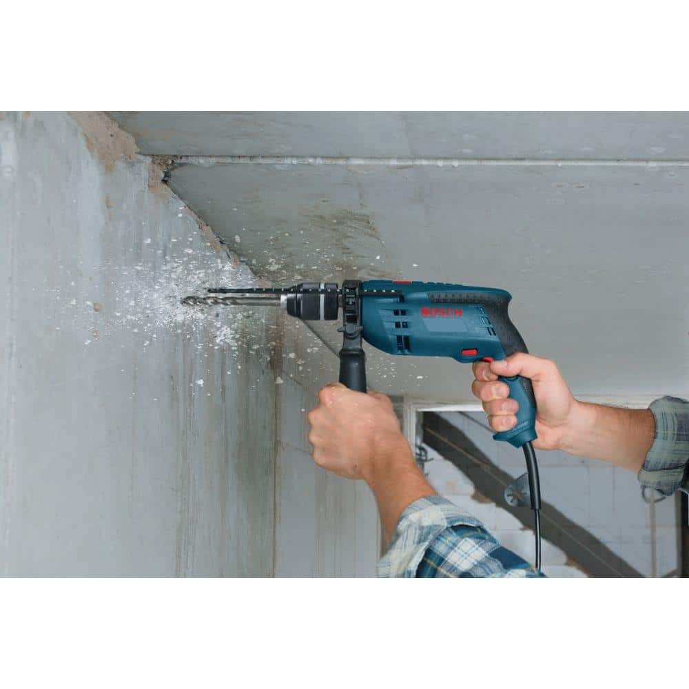 Bosch 7 Amp Corded 1/2 in. Concrete/Masonry Variable Speed Hammer Drill Kit with Hard Case