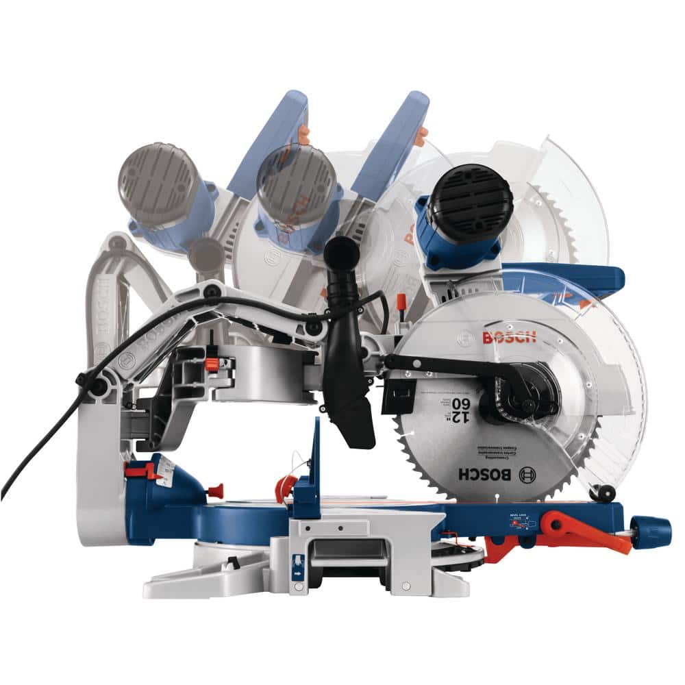 Bosch 15 Amp 12 in. Corded Dual-Bevel Sliding Glide Miter Saw Combo Kit with Gravity-Rise Wheeled Stand